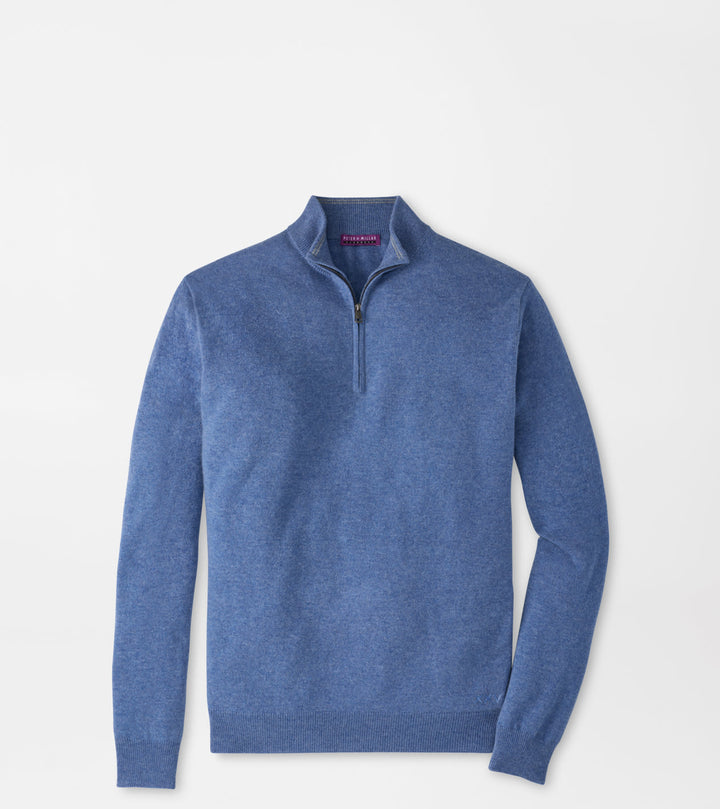 Peter Millar 25th Anniversary Cashmere Quarter-Zip Sweater: Astral Blue