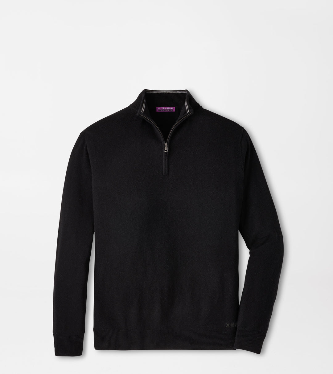 Peter Millar 25th Anniversary Cashmere Quarter-Zip Sweater: Black