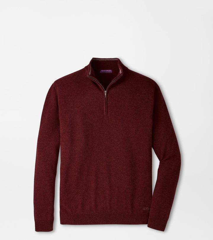 Peter Millar 25th Anniversary Cashmere Quarter-Zip Sweater: Bordeaux