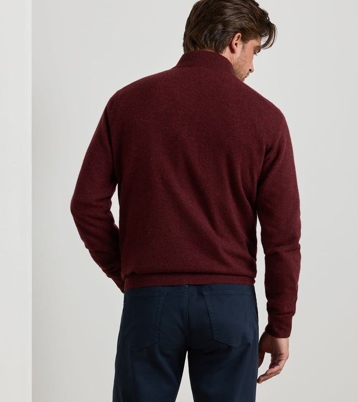 Peter Millar 25th Anniversary Cashmere Quarter-Zip Sweater: Bordeaux