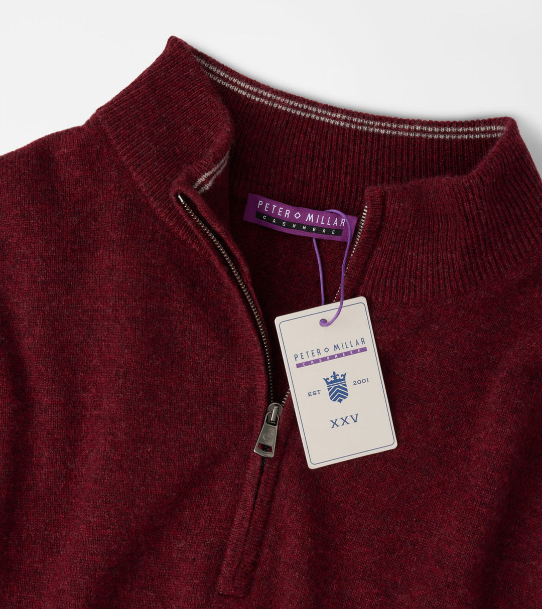 Peter Millar 25th Anniversary Cashmere Quarter-Zip Sweater: Bordeaux