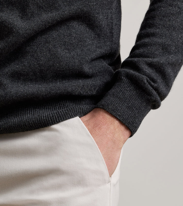 Peter Millar 25th Anniversary Cashmere Quarter-Zip Sweater: Charcoal