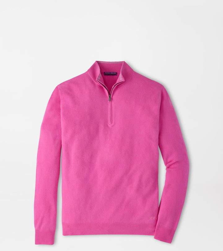 Peter Millar 25th Anniversary Cashmere Quarter-Zip Sweater: Fuchsia