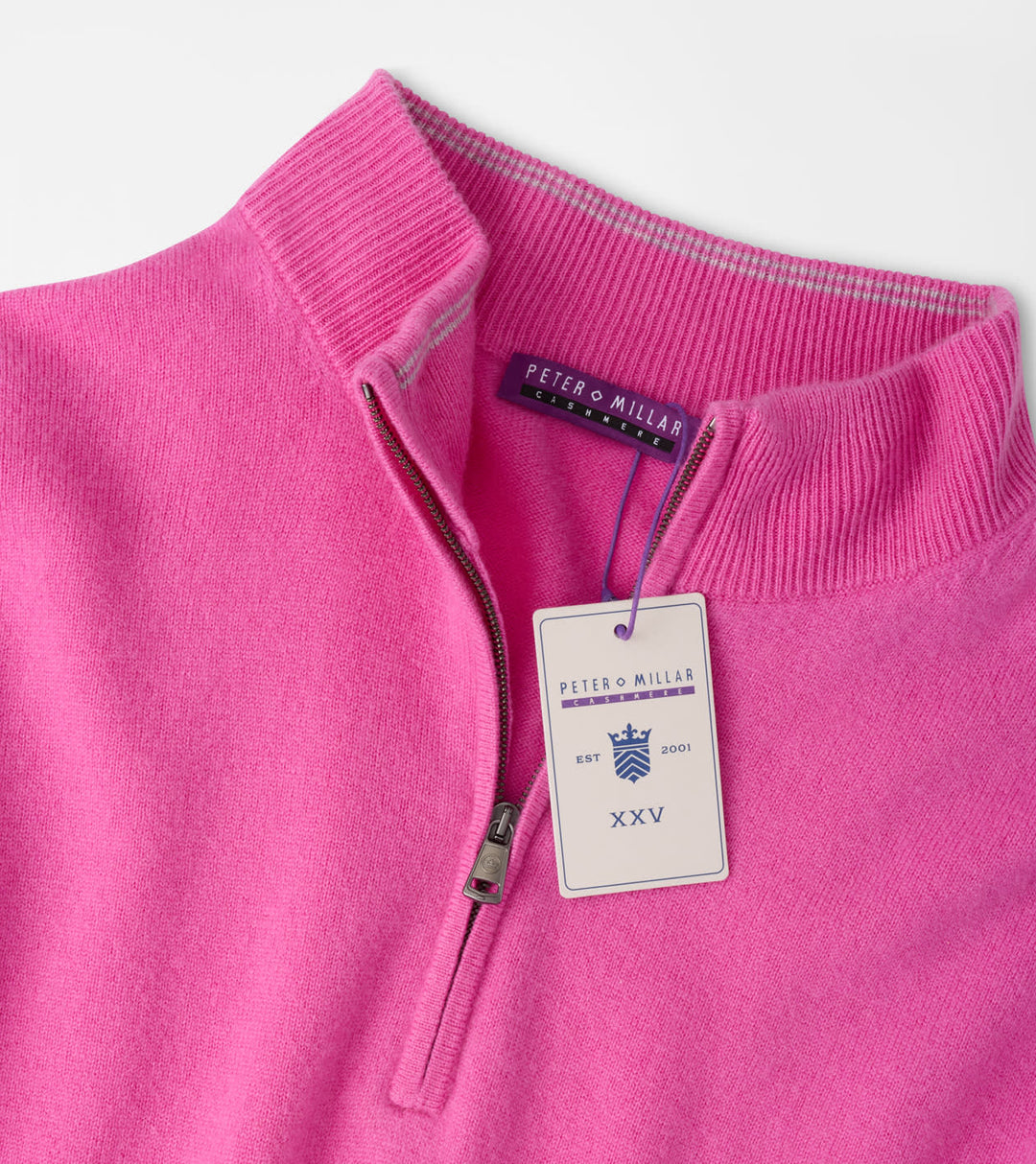 Peter Millar 25th Anniversary Cashmere Quarter-Zip Sweater: Fuchsia