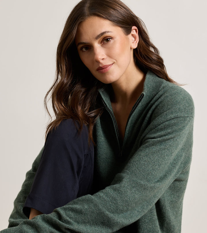 Peter Millar 25th Anniversary Cashmere Quarter-Zip Sweater: Ivy