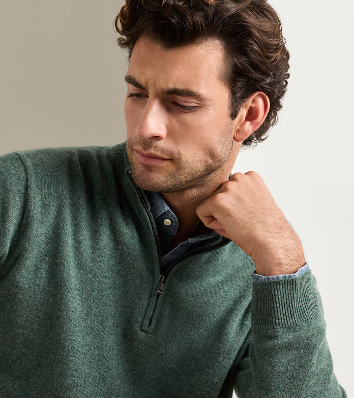 Peter Millar 25th Anniversary Cashmere Quarter-Zip Sweater: Ivy