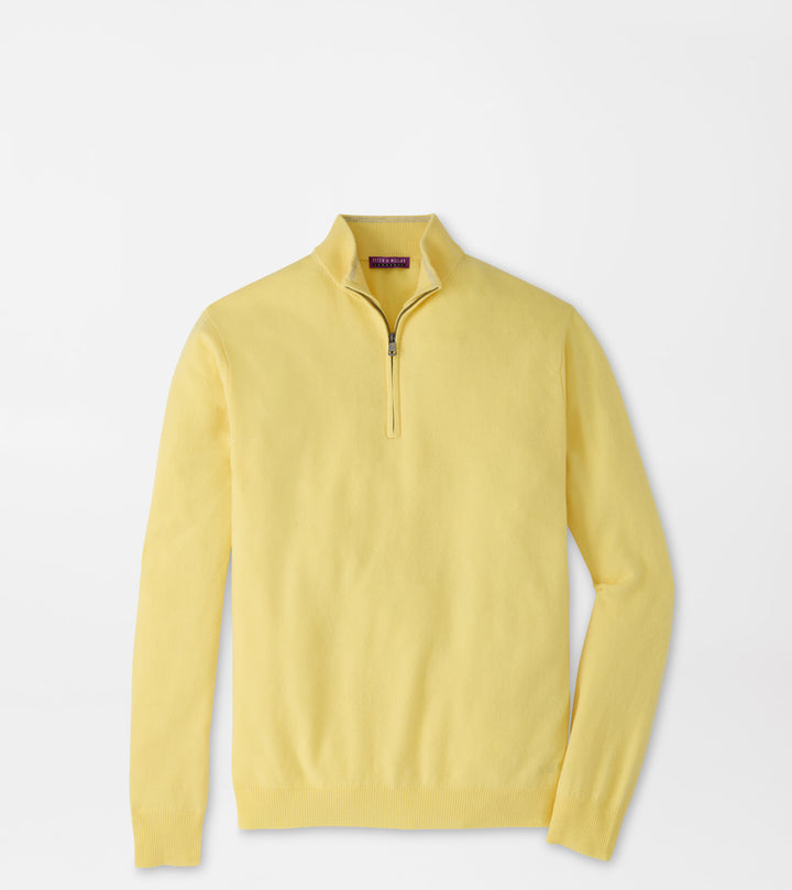 Peter Millar 25th Anniversary Cashmere Quarter-Zip Sweater: Maize