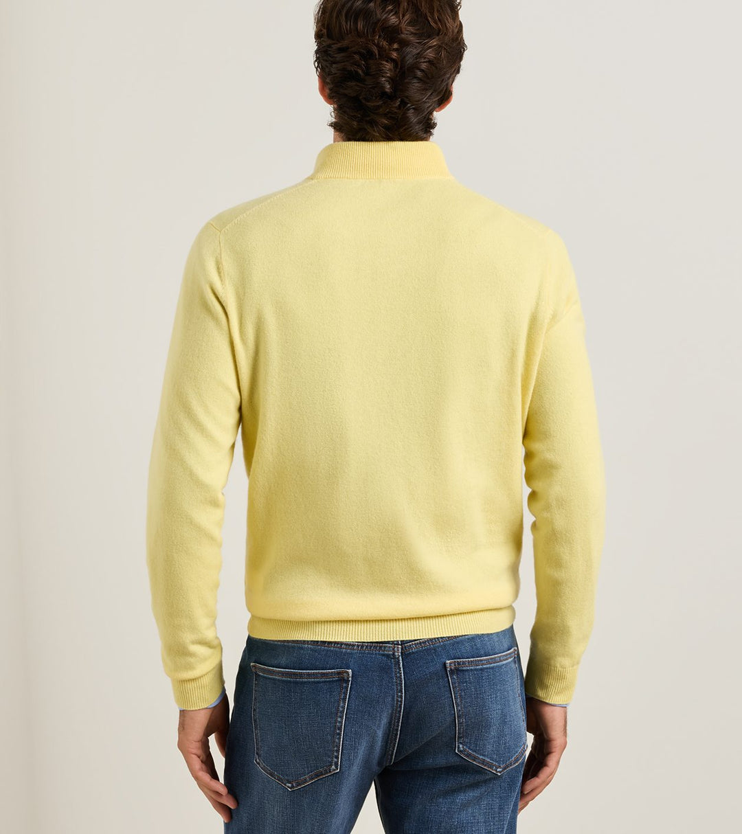 Peter Millar 25th Anniversary Cashmere Quarter-Zip Sweater: Maize