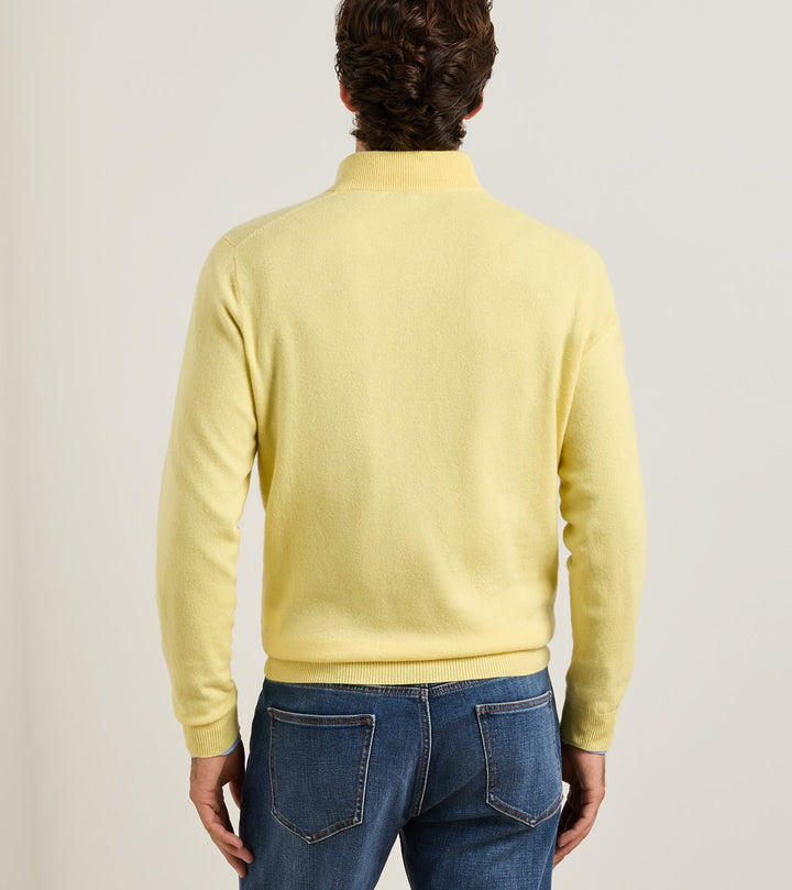 Peter Millar 25th Anniversary Cashmere Quarter-Zip Sweater: Maize