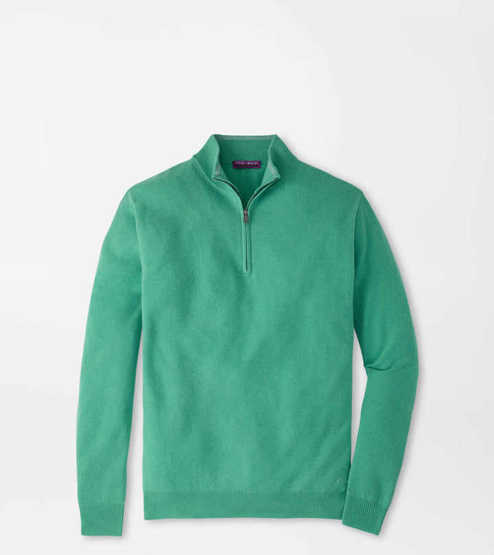 Peter Millar 25th Anniversary Cashmere Quarter-Zip Sweater: Mint