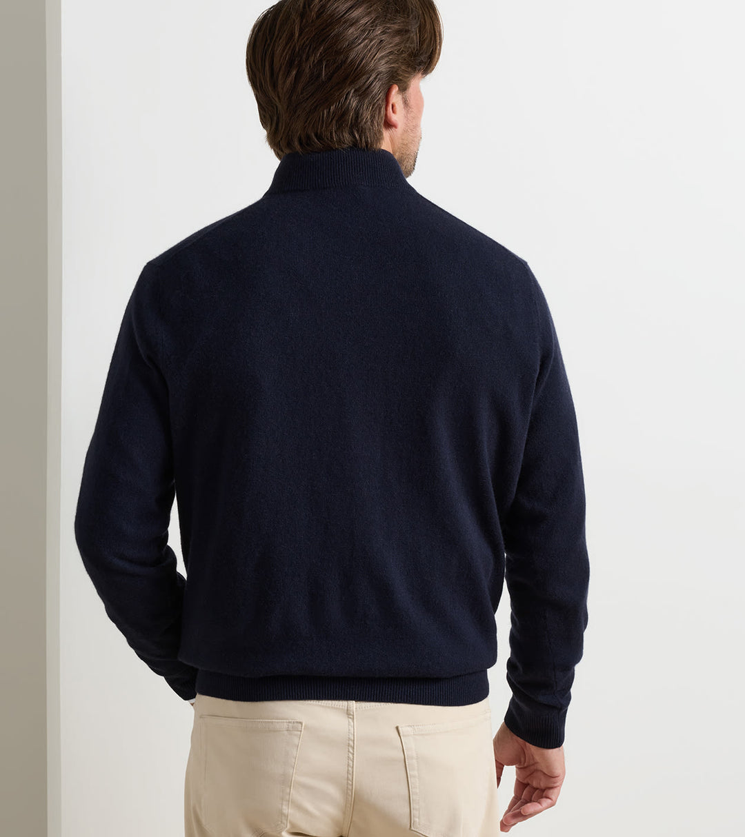 Peter Millar 25th Anniversary Cashmere Quarter-Zip Sweater: Navy