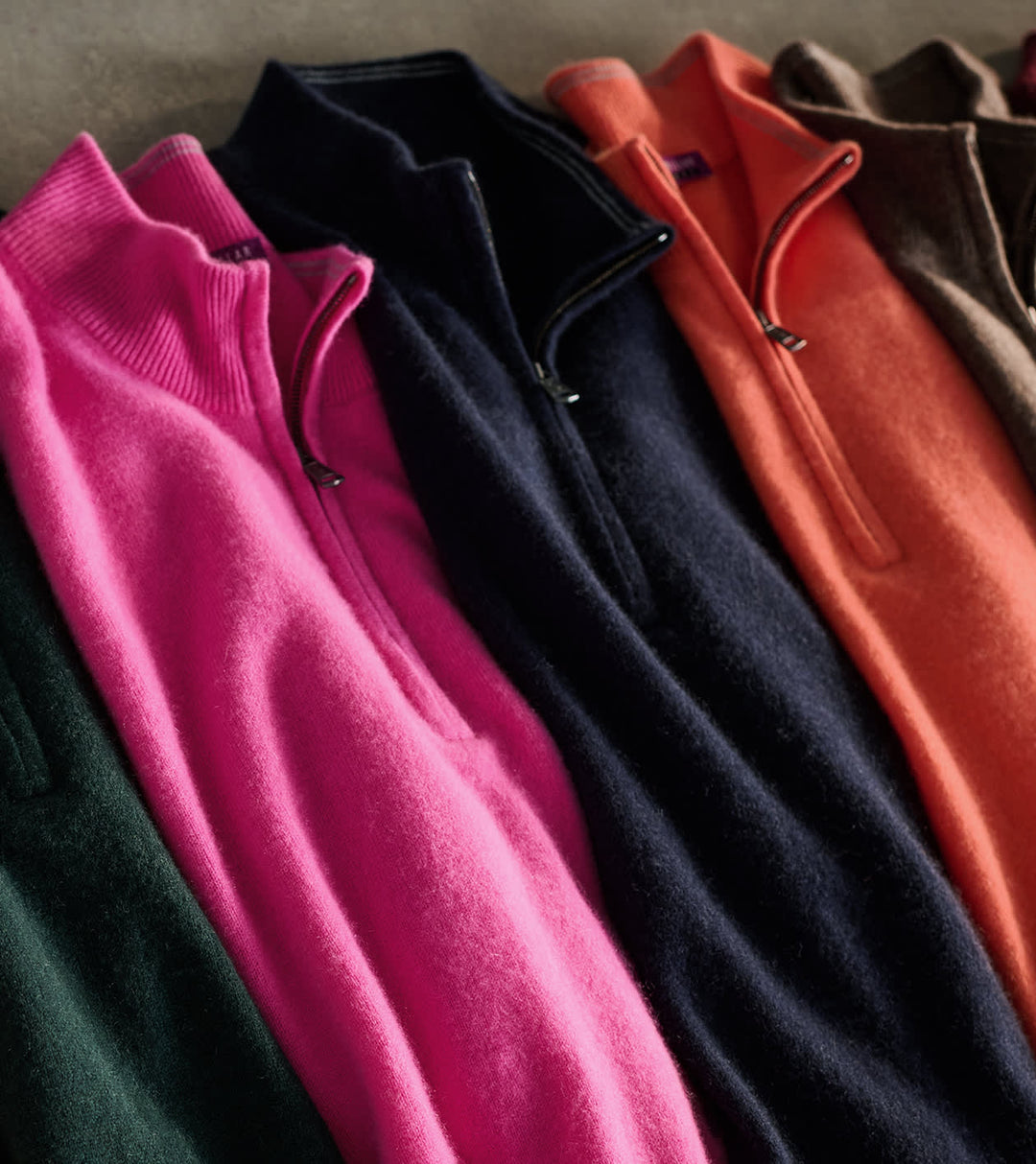 Peter Millar 25th Anniversary Cashmere Quarter-Zip Sweater: Navy