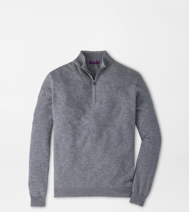 Peter Millar 25th Anniversary Cashmere Quarter-Zip Sweater: Oslo Grey