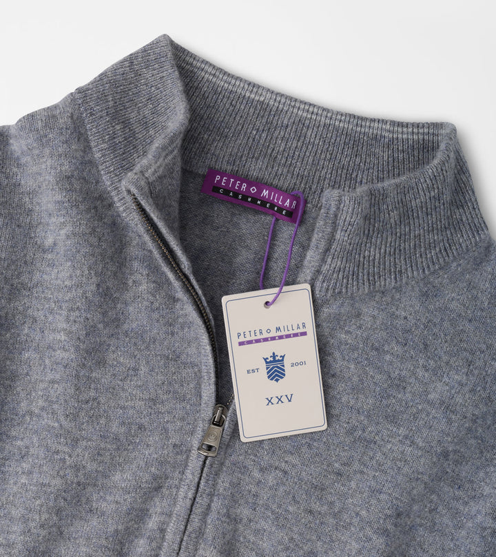 Peter Millar 25th Anniversary Cashmere Quarter-Zip Sweater: Oslo Grey