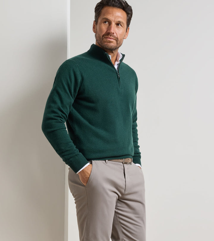 Peter Millar 25th Anniversary Cashmere Quarter-Zip Sweater: Pine Brook