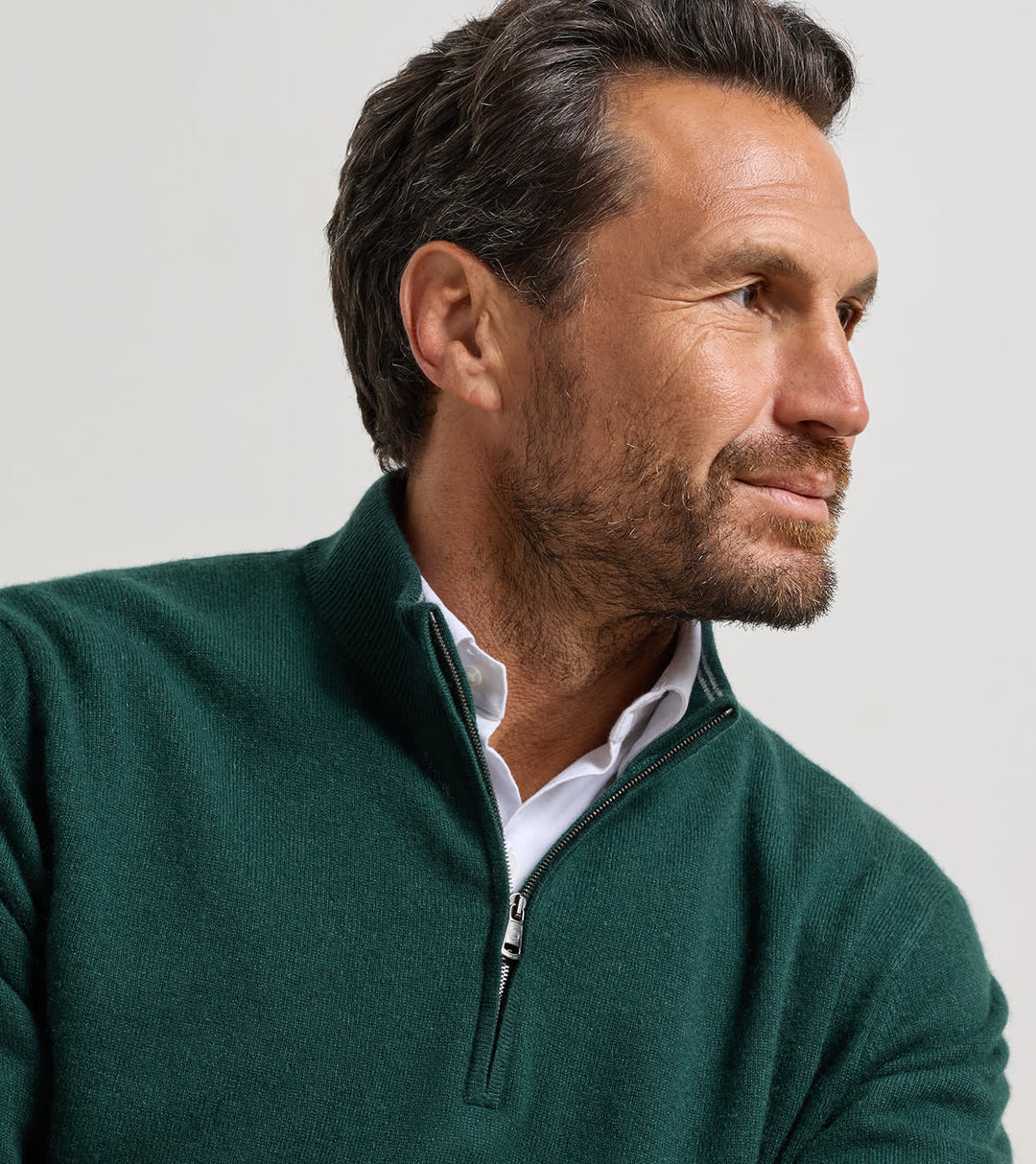 Peter Millar 25th Anniversary Cashmere Quarter-Zip Sweater: Pine Brook