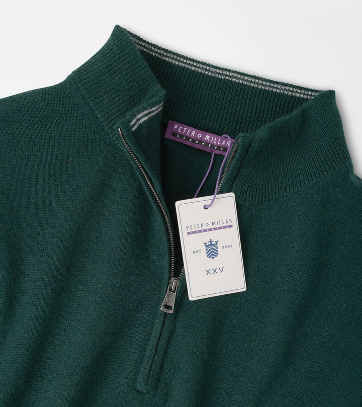 Peter Millar 25th Anniversary Cashmere Quarter-Zip Sweater: Pine Brook