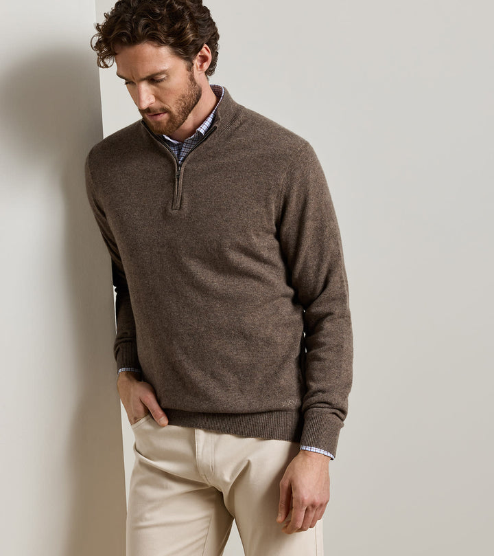 Peter Millar 25th Anniversary Cashmere Quarter-Zip Sweater: Sawgrass