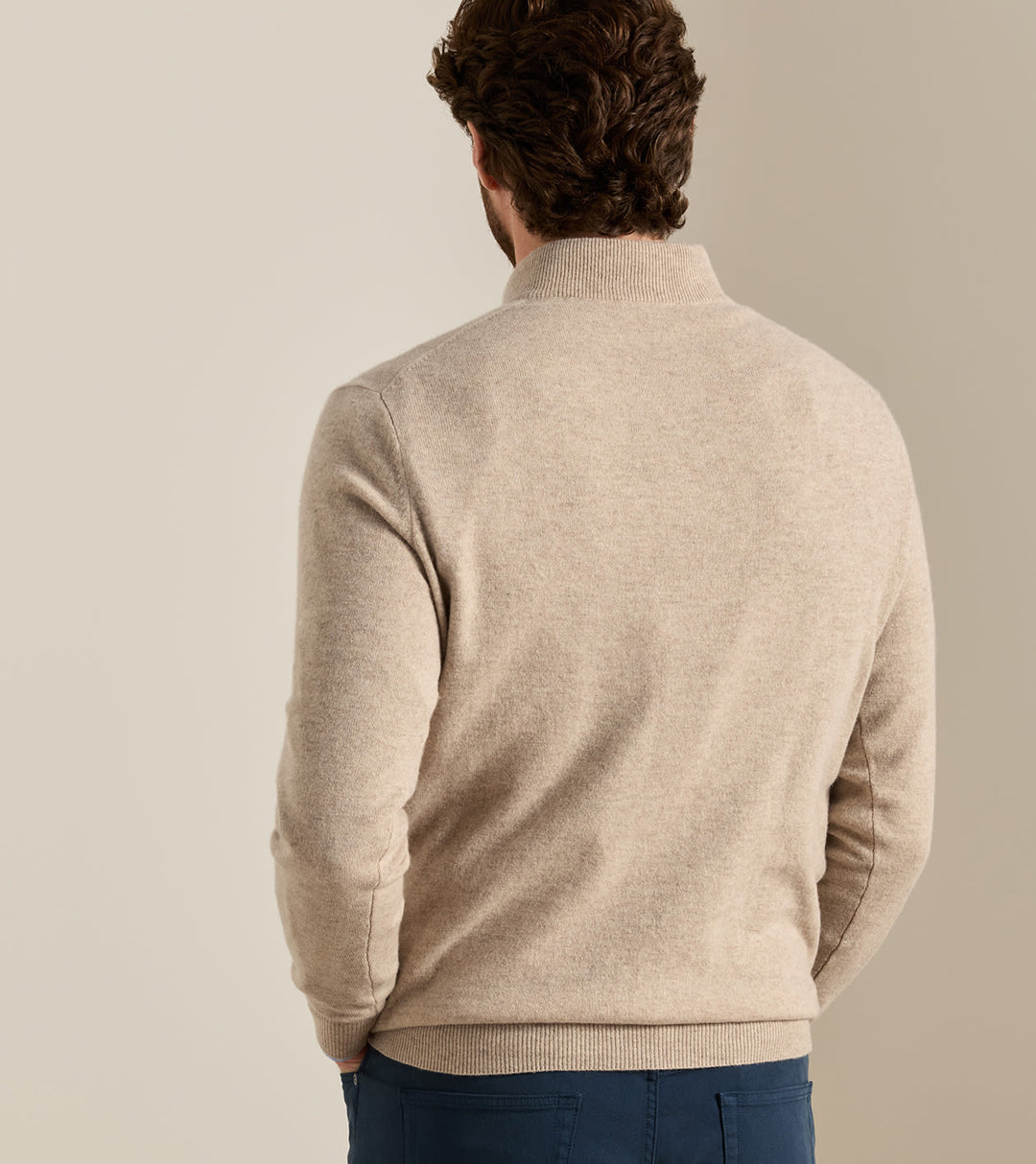Peter Millar 25th Anniversary Cashmere Quarter-Zip Sweater: Tumbleweed