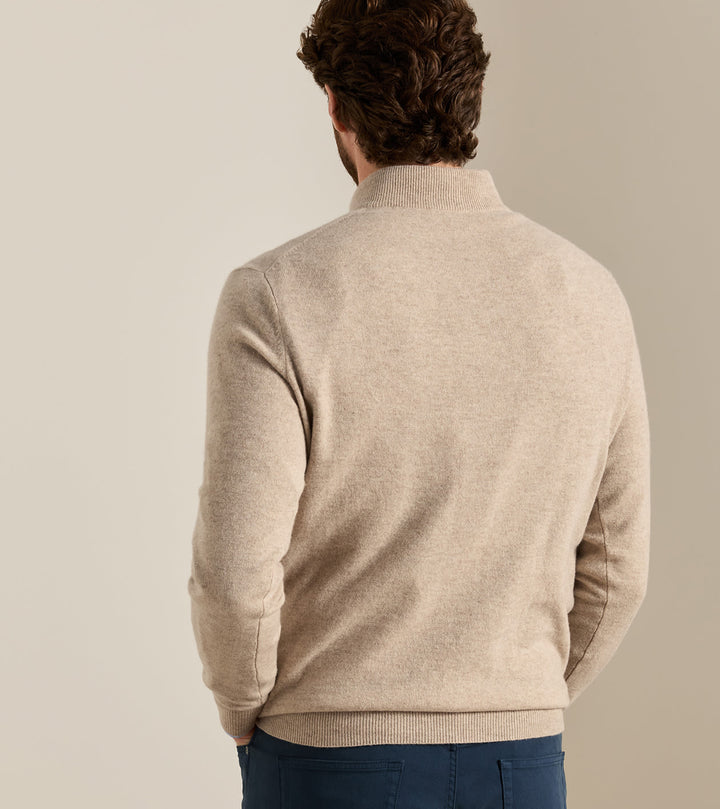 Peter Millar 25th Anniversary Cashmere Quarter-Zip Sweater: Tumbleweed