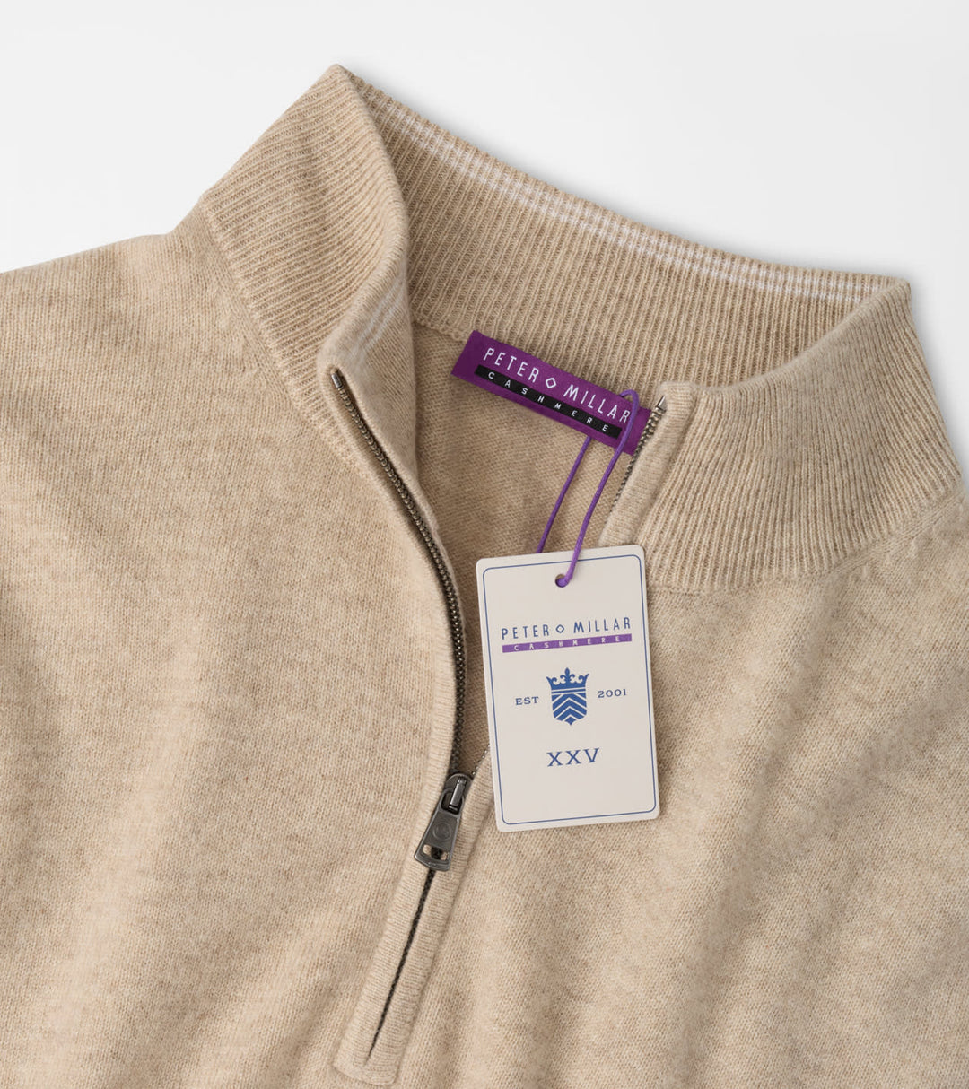 Peter Millar 25th Anniversary Cashmere Quarter-Zip Sweater: Tumbleweed