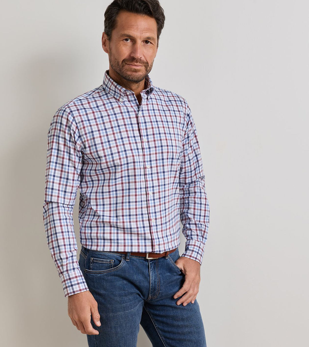 Peter Millar Elliot Crown Lite Cotton-Stretch Sport Shirt: Lakeside