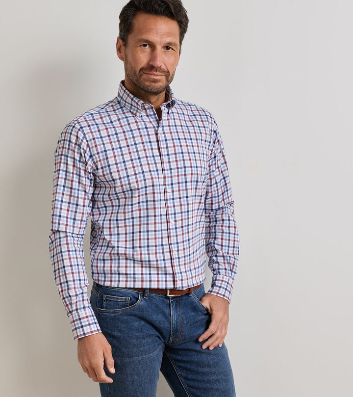 Peter Millar Elliot Crown Lite Cotton-Stretch Sport Shirt: Lakeside