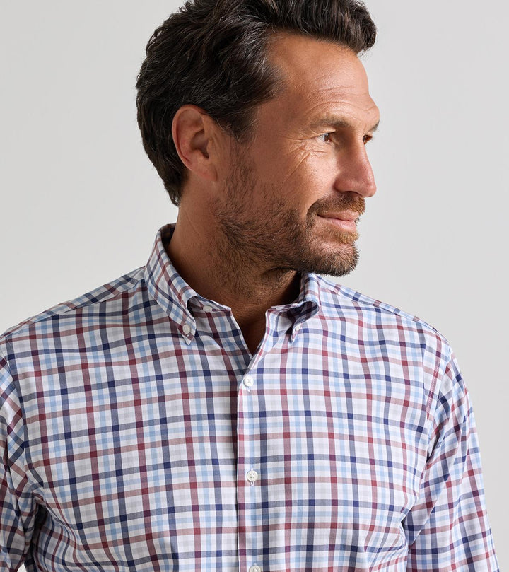Peter Millar Elliot Crown Lite Cotton-Stretch Sport Shirt: Lakeside