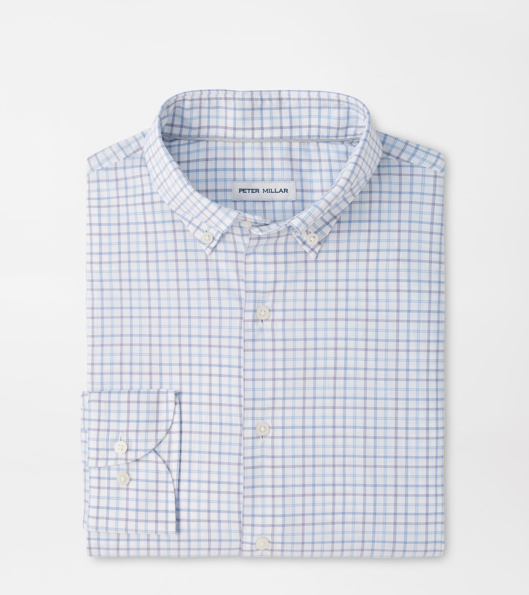 Peter Millar Bruce Crown Lite Cotton-Stretch Sport Shirt: Blue Freesia