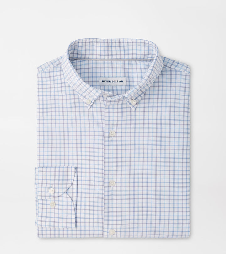 Peter Millar Bruce Crown Lite Cotton-Stretch Sport Shirt: Blue Freesia