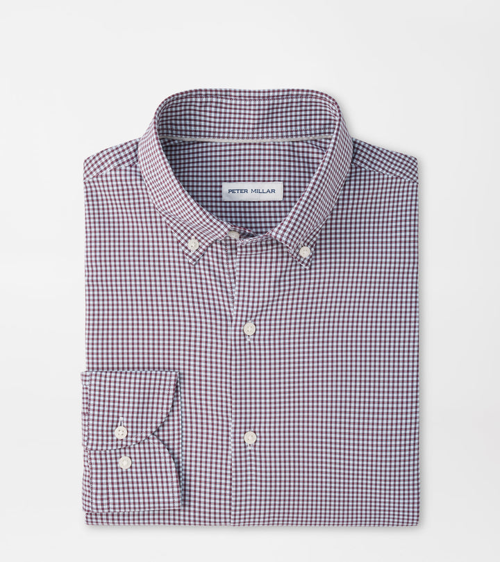Peter Millar Gregory Crown Lite Cotton-Stretch Sport Shirt: Purple Fig