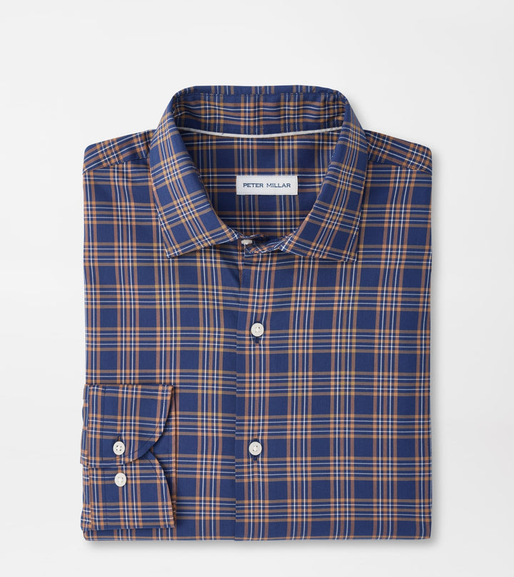 Peter Millar Richard Crown Lite Cotton-Stretch Sport Shirt: Navy
