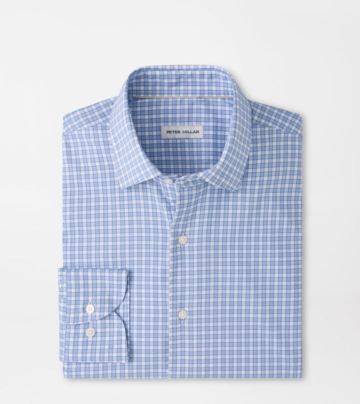 Peter Millar Atlas Crown Lite Cotton-Stretch Sport Shirt: Blue Freesia