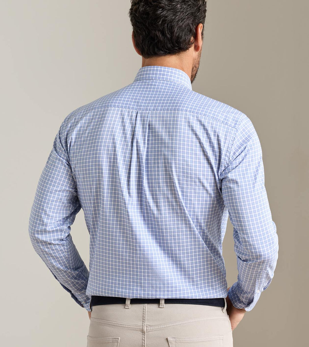 Peter Millar Atlas Crown Lite Cotton-Stretch Sport Shirt: Blue Freesia