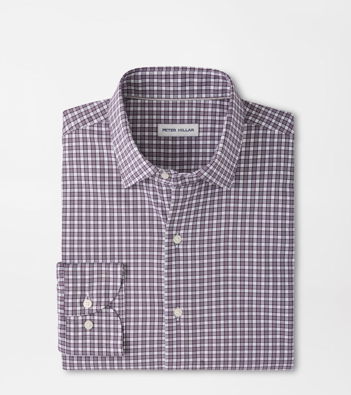 Peter Millar Atlas Crown Lite Cotton-Stretch Sport Shirt: Grapeseed