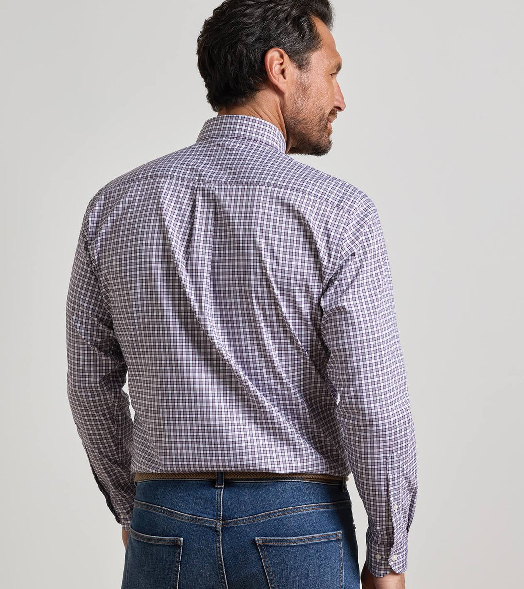 Peter Millar Atlas Crown Lite Cotton-Stretch Sport Shirt: Grapeseed