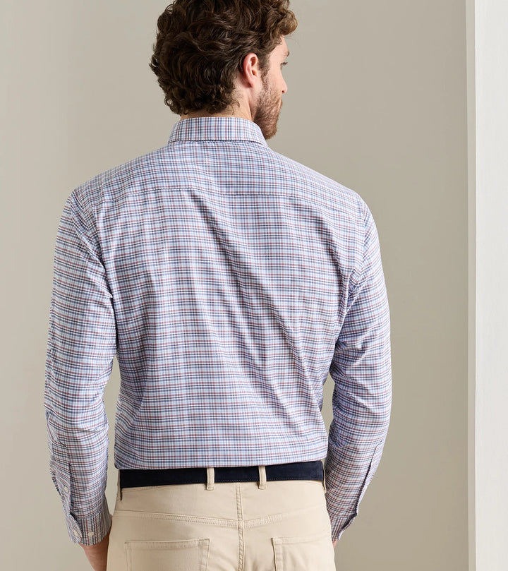 Peter Millar Wayne Performance Twill Sport Shirt: Blue Freesia