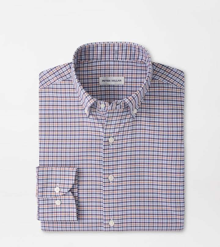 Peter Millar Wayne Performance Twill Sport Shirt: Navy
