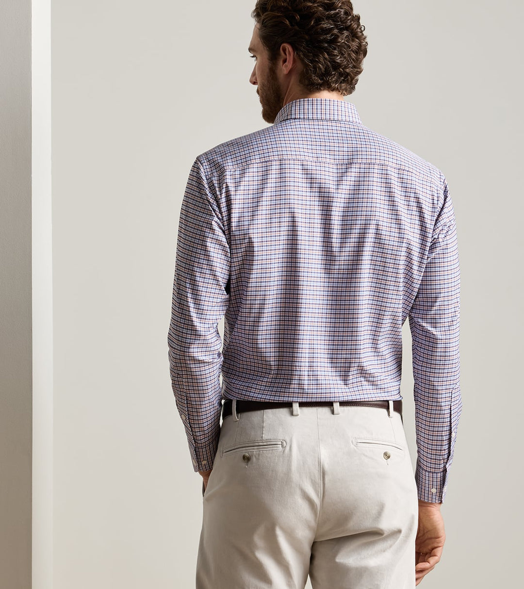 Peter Millar Wayne Performance Twill Sport Shirt: Navy