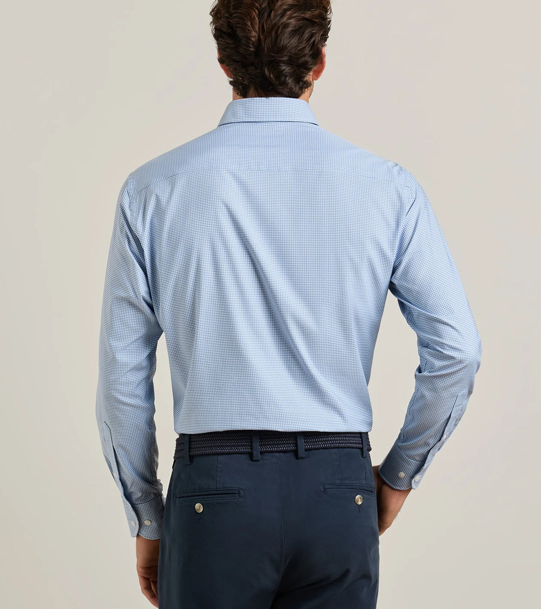Peter Millar Leo Performance Twill Sport Shirt: Blue Freesia