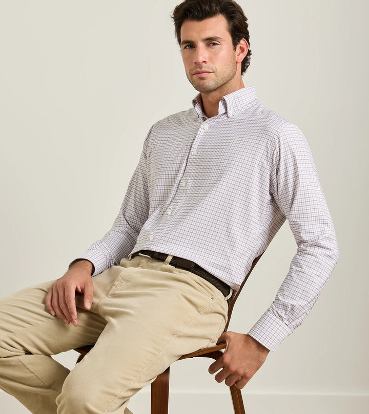 Peter Millar Axel Performance Twill Sport Shirt: Sawgrass