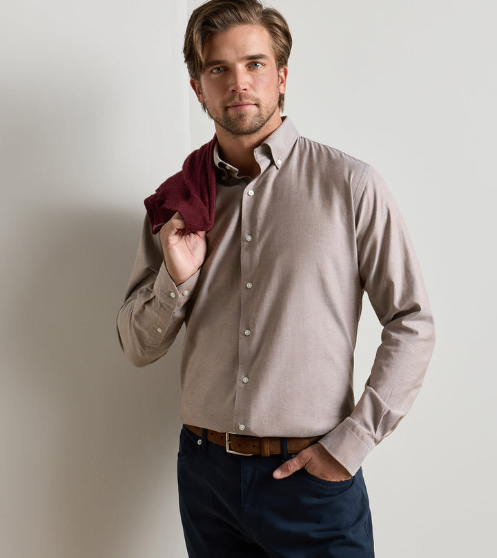 Peter Millar Americana Oxford Sport Shirt: French Press