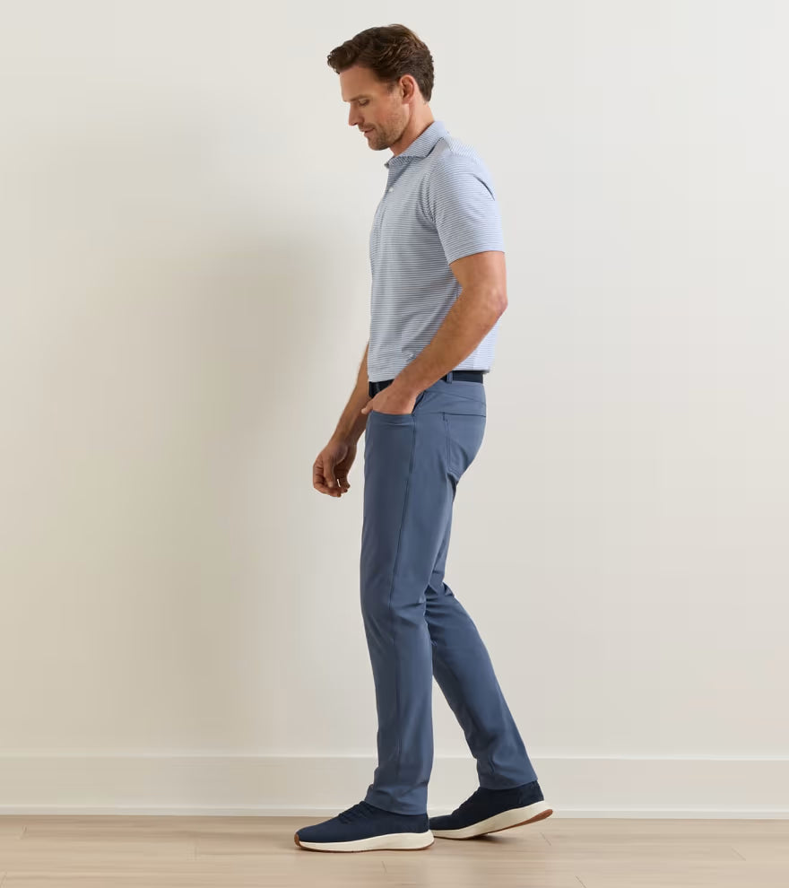 Peter Millar Bingham Performance Five-Pocket Pant: Cadet