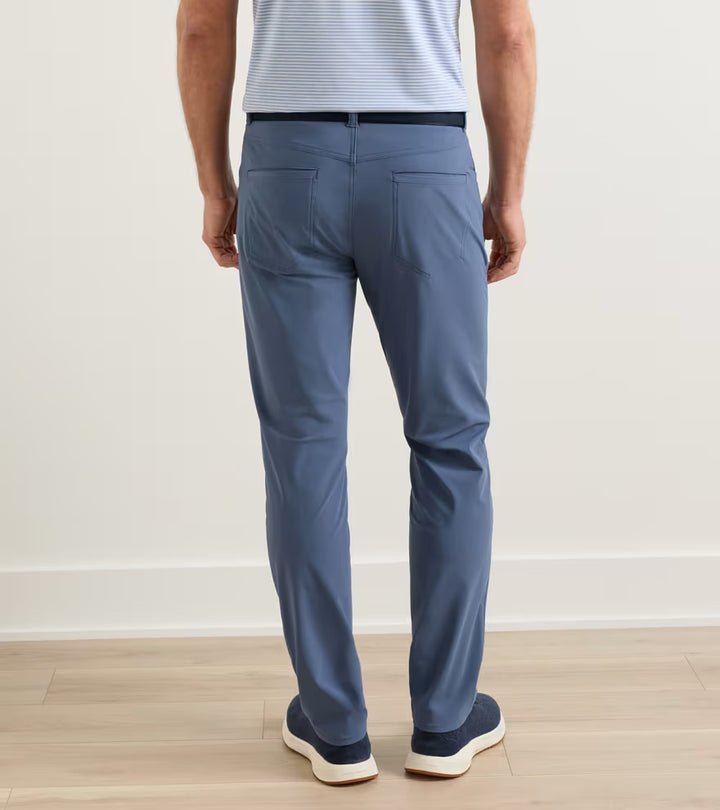 Peter Millar Bingham Performance Five-Pocket Pant: Cadet