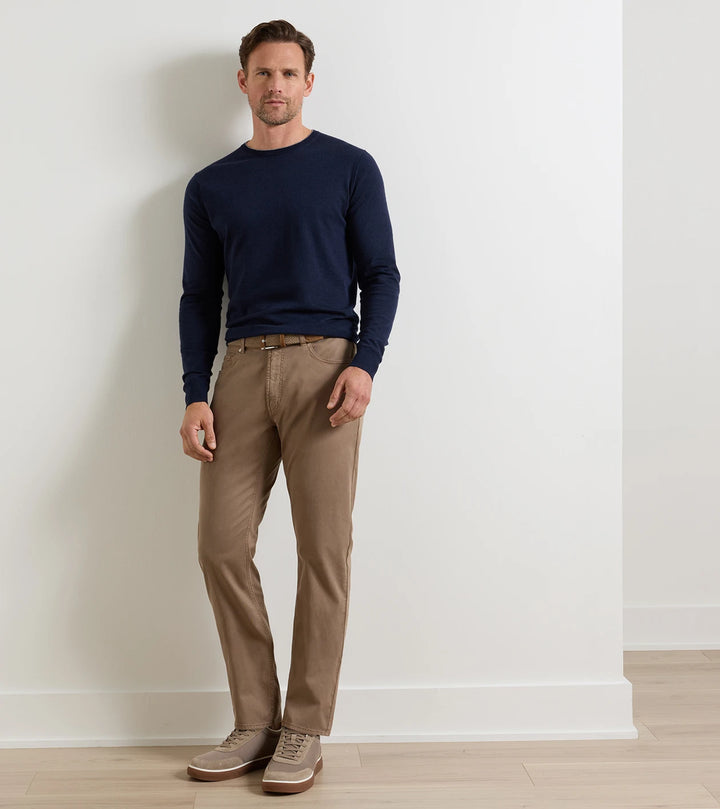 Peter Millar Crown Crafted Wayfare Five-Pocket Pant: Chestnut