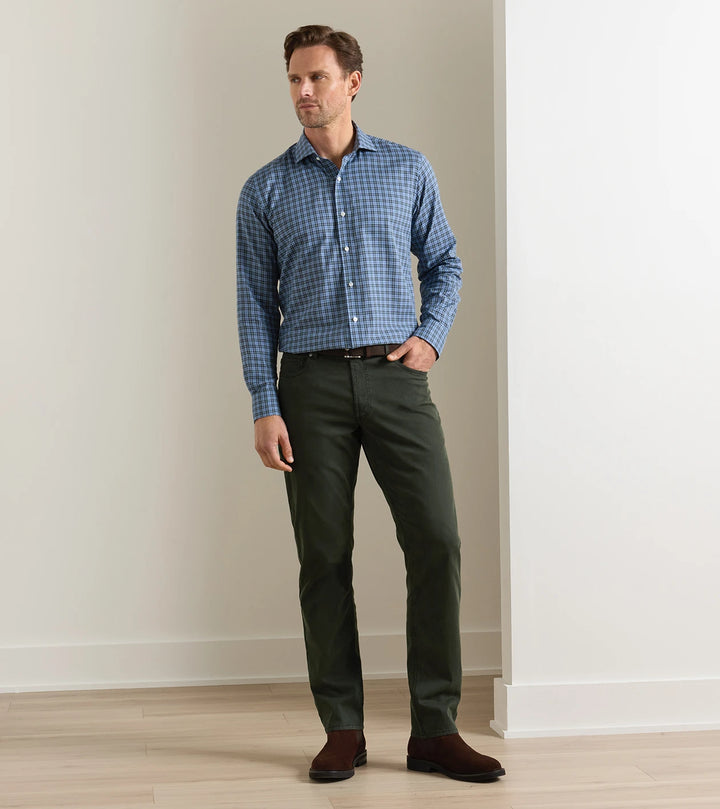 Peter Millar Crown Crafted Wayfare Five-Pocket Pant: Dark Olive