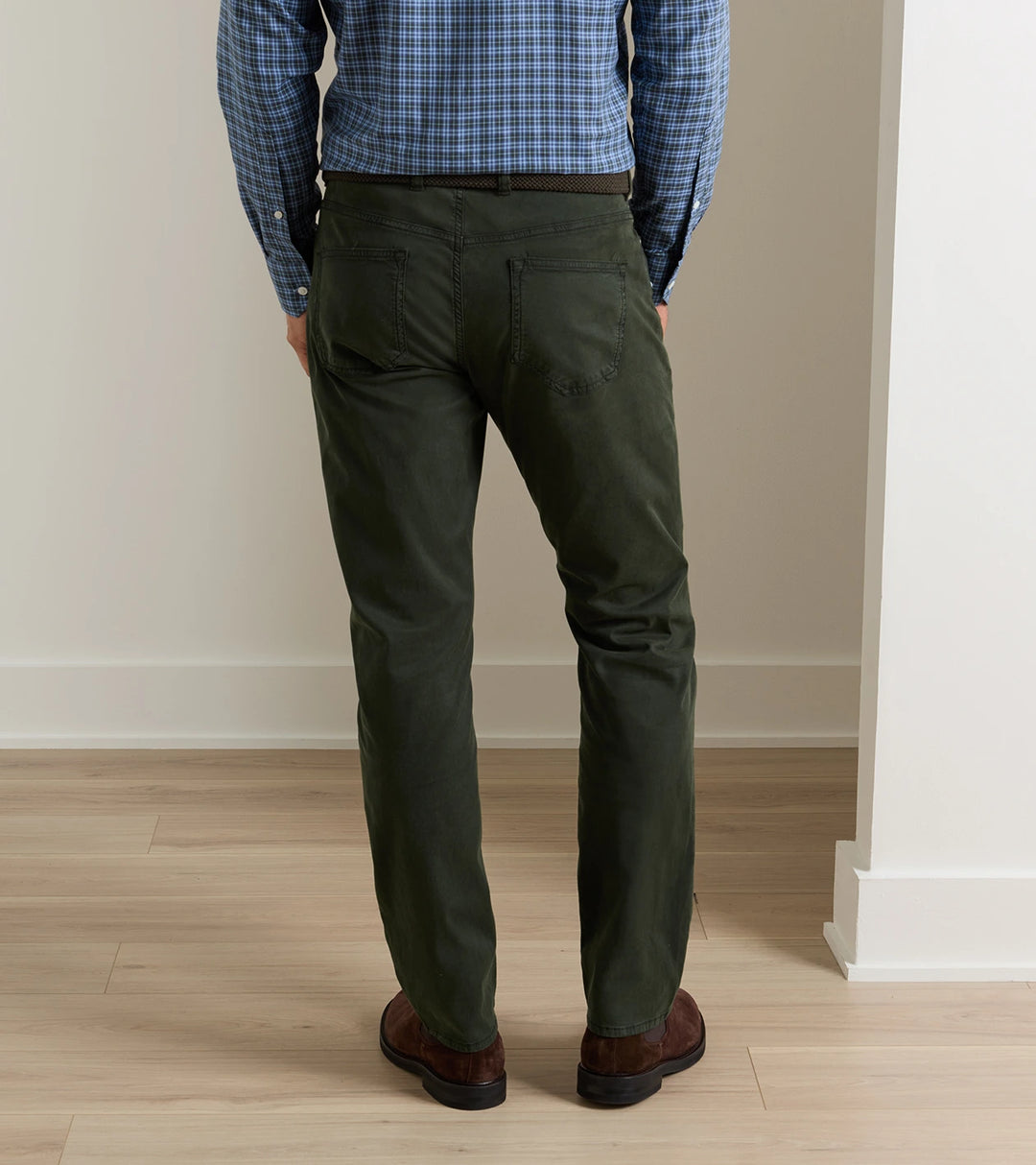 Peter Millar Crown Crafted Wayfare Five-Pocket Pant: Dark Olive