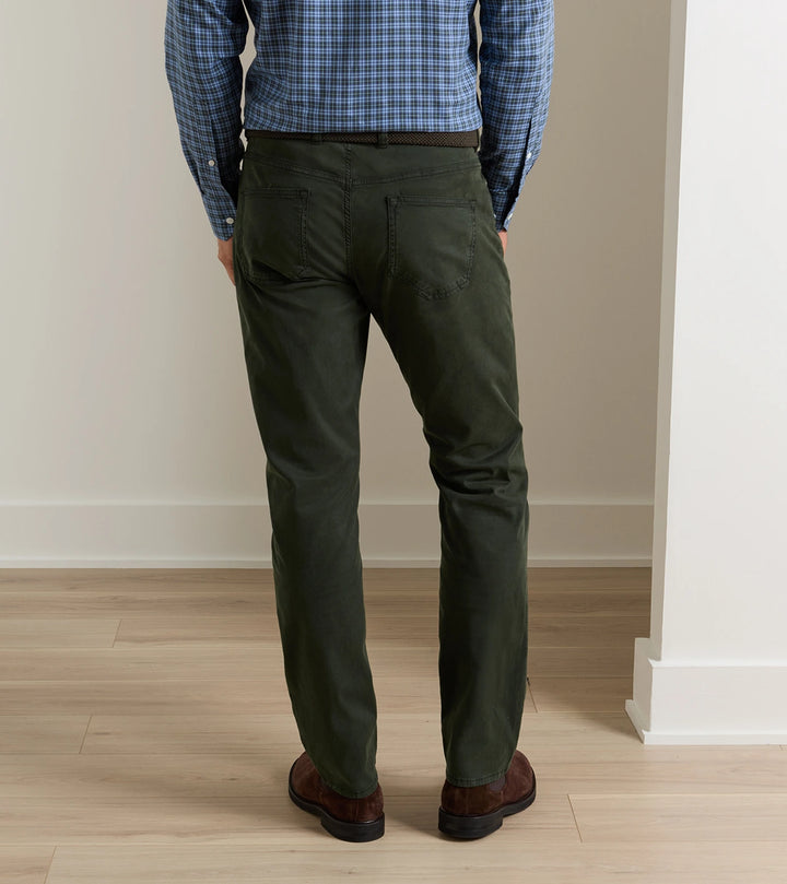 Peter Millar Crown Crafted Wayfare Five-Pocket Pant: Dark Olive