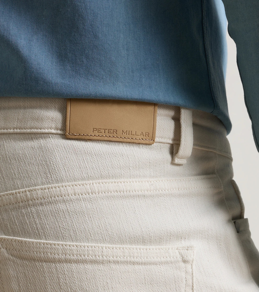 Peter Millar Crown Crafted Fairfield Garment Dyed Denim: Almond