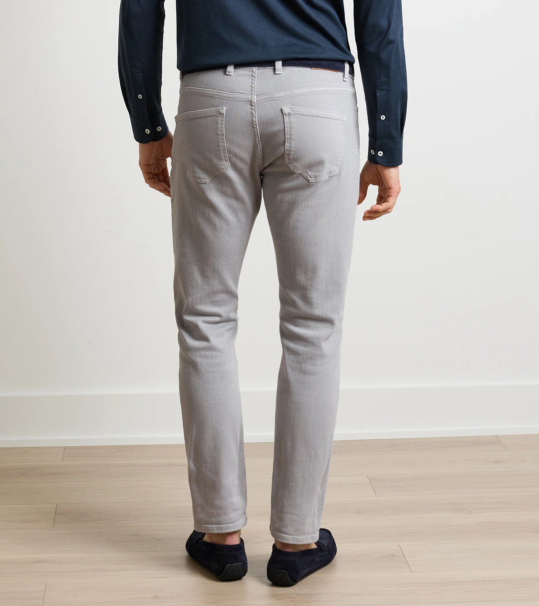 Peter Millar Crown Crafted Fairfield Garment Dyed Denim: Gale Grey